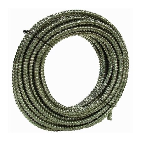 Southwire Flexible Metallic Conduit, 3/8 in Trade Size, 100 ft, Aluminum, Unfinished, Red 55082003